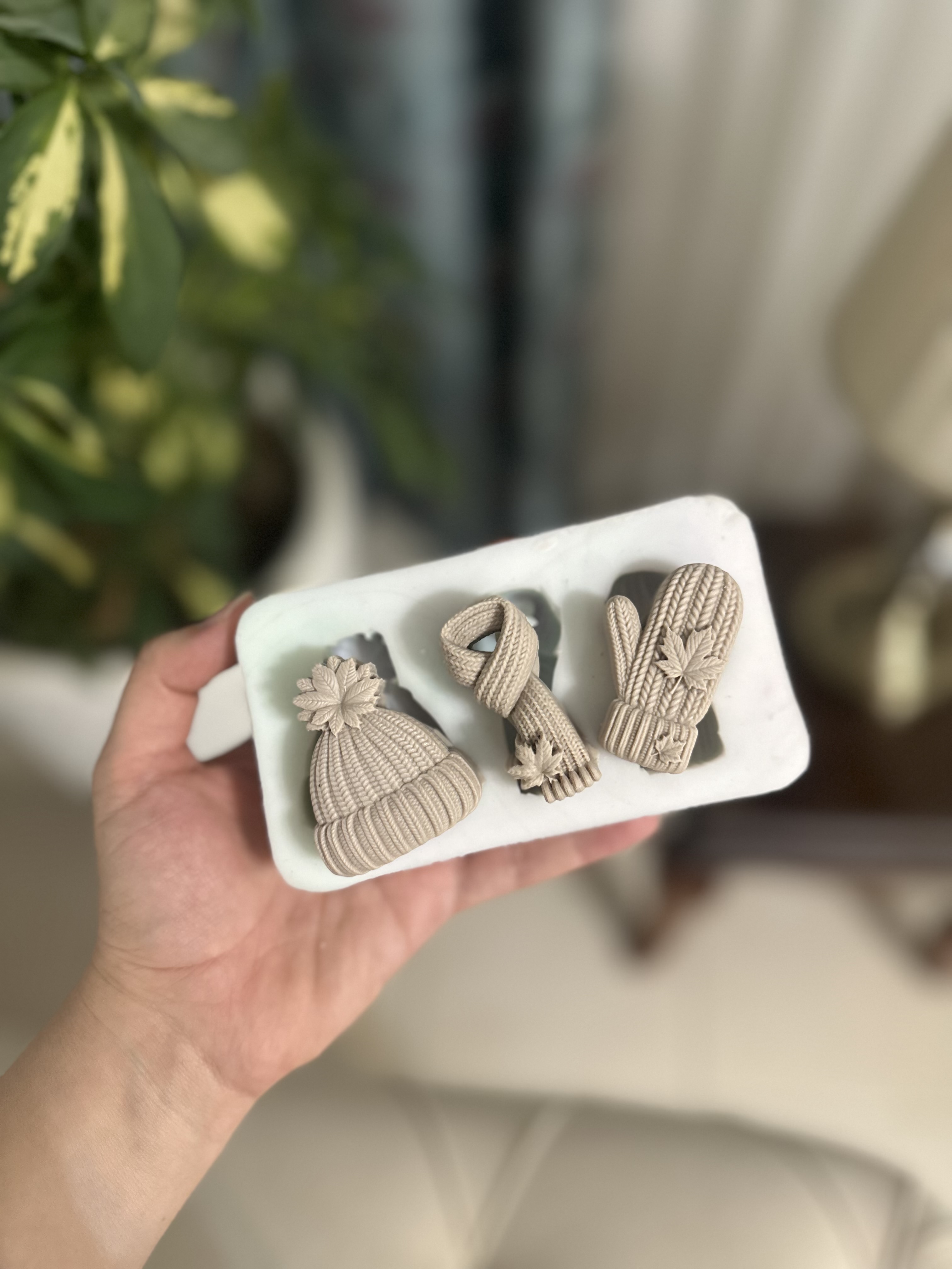 ست شال کلاه دستکش کریسمسی